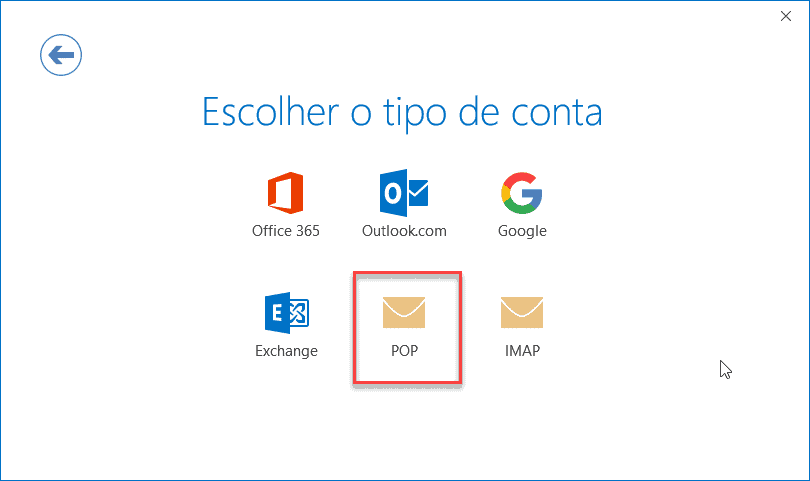 Configuração de E-mail (Microsoft Outlook 2016/Office 365)